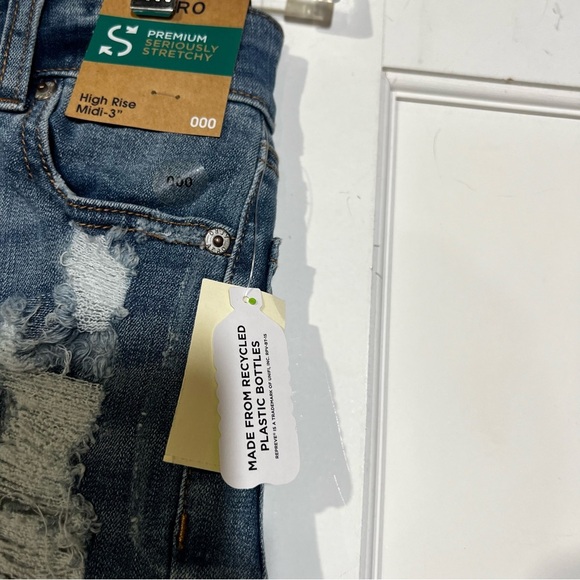 NWT Aeropostale Jorts High Rise Midi Seriously Stretch Size 000 - Picture 4 of 9